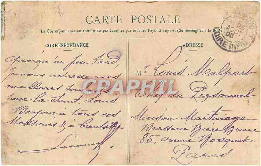 CPA Le Croisic La Jetee et l'Estacade vues du Mont  — Rückseite