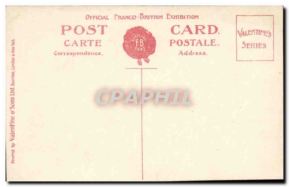 Franco-British Exhibition-London-England-Angleterre-1908- Louis XV Pavilion-CPA — Rückseite