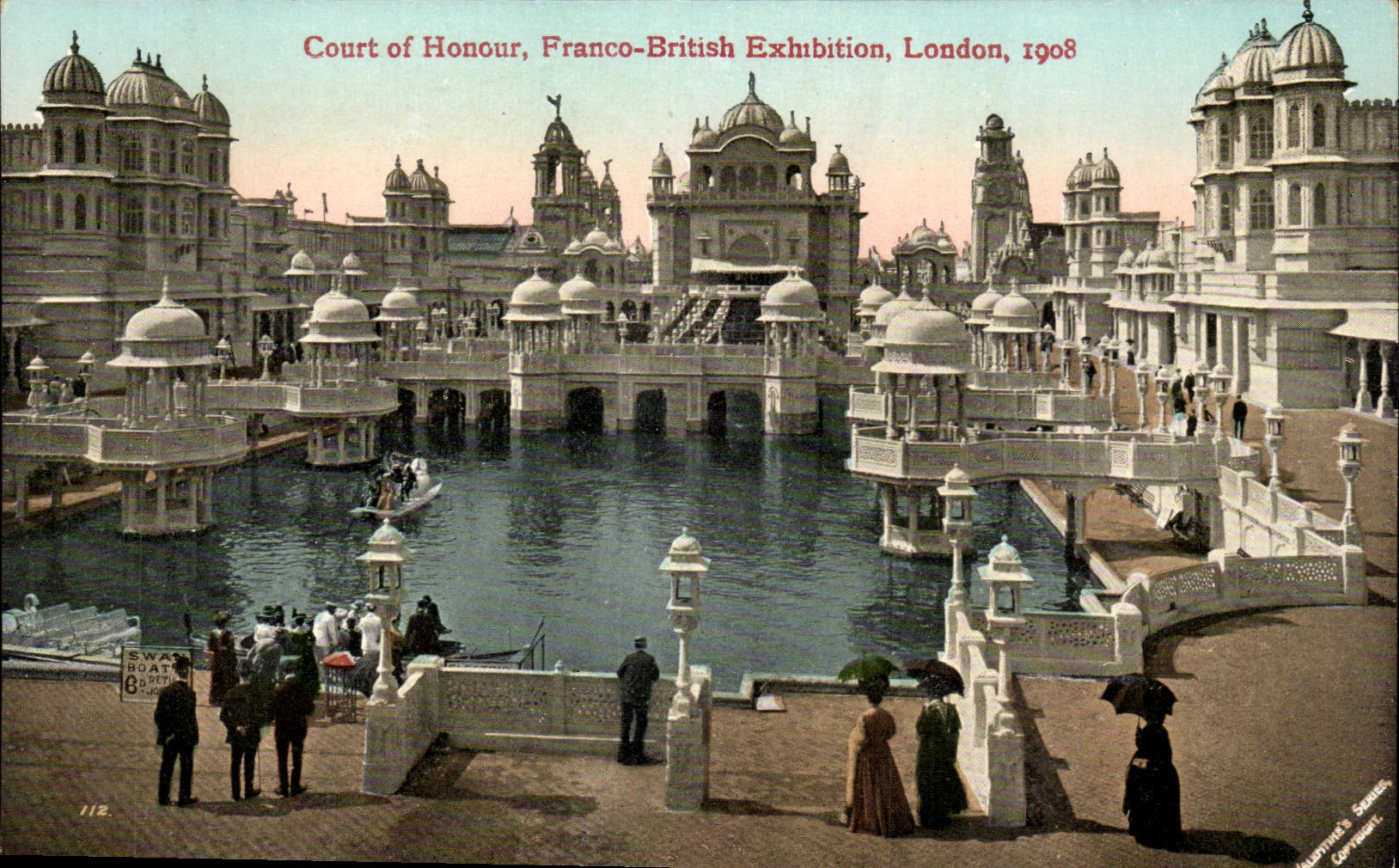 Court of Honour, Franco-British Exhibition, London — 1908 — Valentine's Series, Dundee & Sons Ltd.