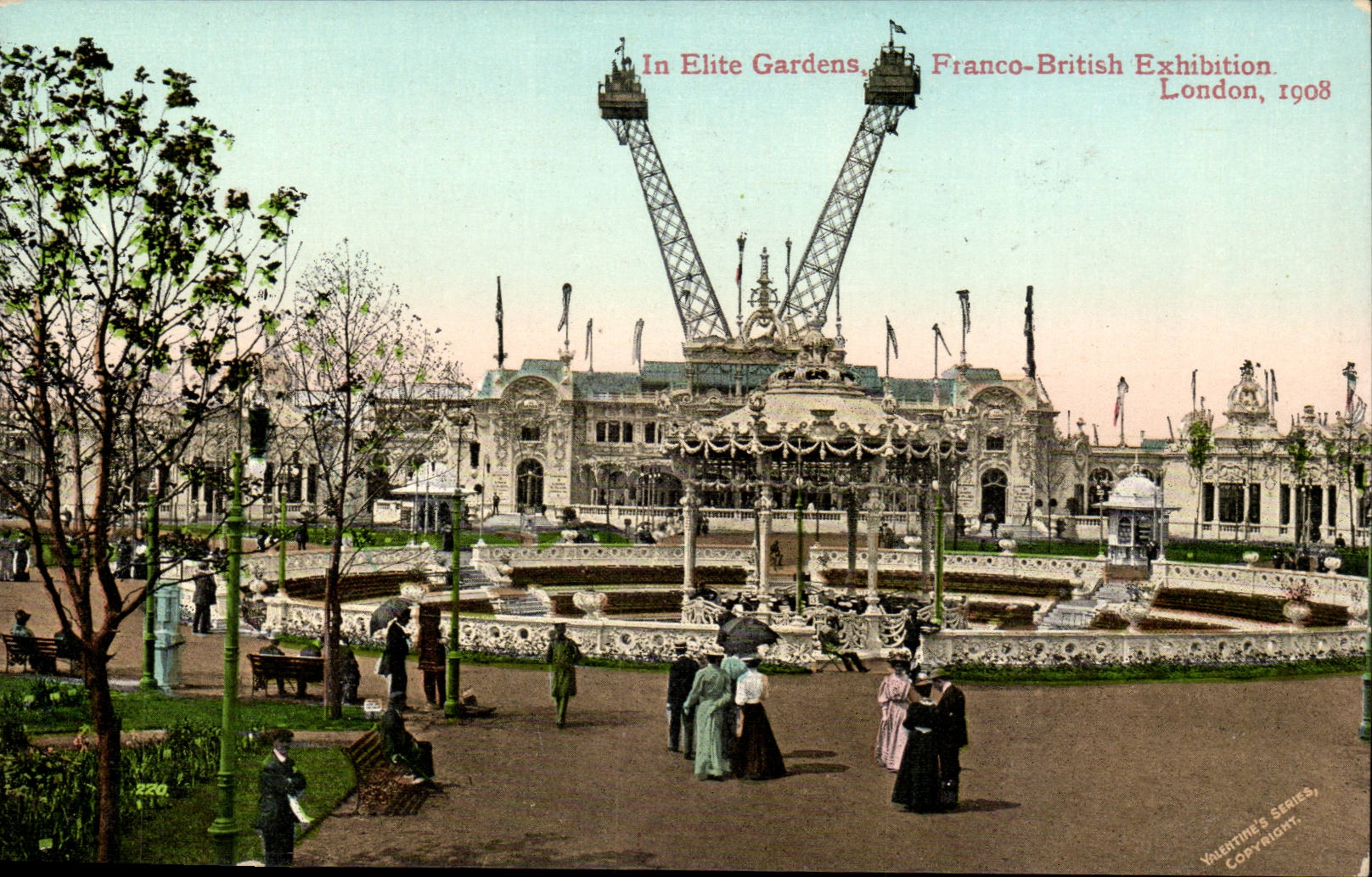 Exposition Franco-Britannique — Elite Gardens, Londres, 1908 — Valentine's Series