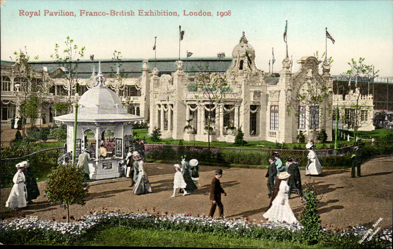 Royal Pavillon, Franco-British Exhibition, London — 1908 — Valentine's Sons Ltd, Valentine's Series