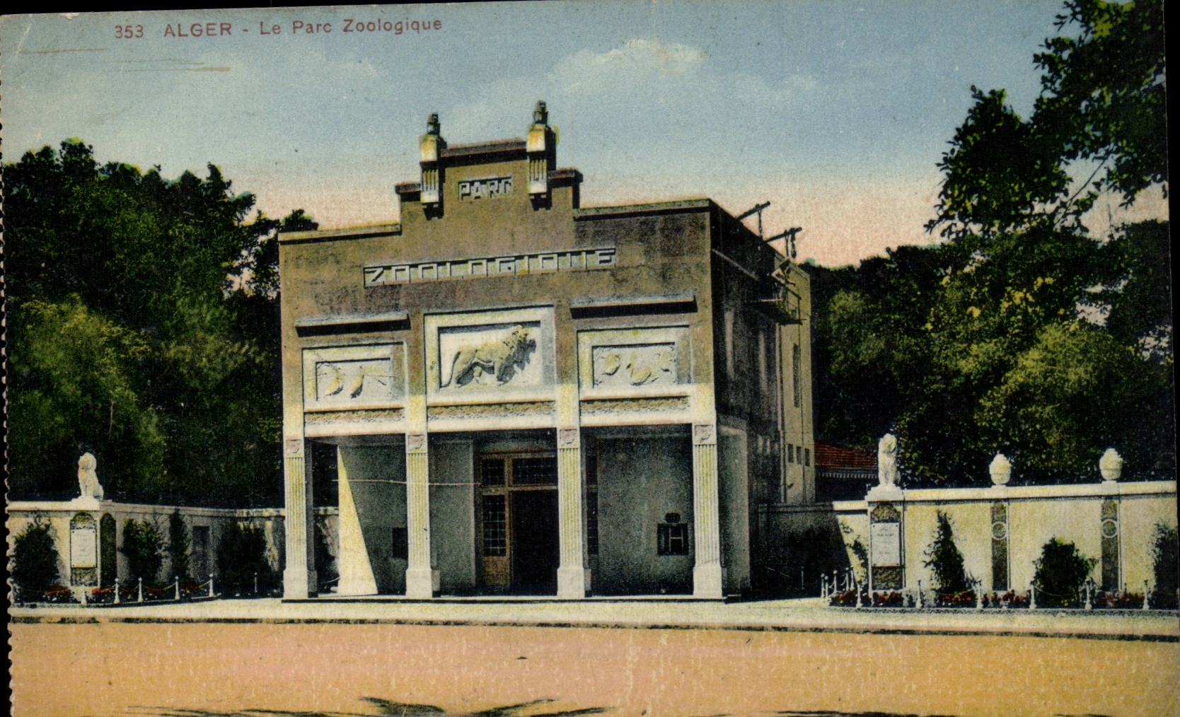 Alger-Algiers-Afrique-Africa-Parc Zoologique-CPA Lion 