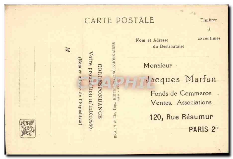 Exposition Coloniale Internationale — Paris 1931 — Cameroun Togo — Grand Palais — L. H. Boileau & Carriere, Arch. — Verso