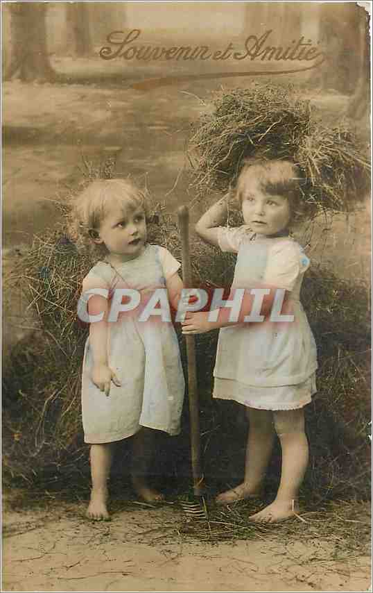 CPA Souvenir et Amitie Enfants
