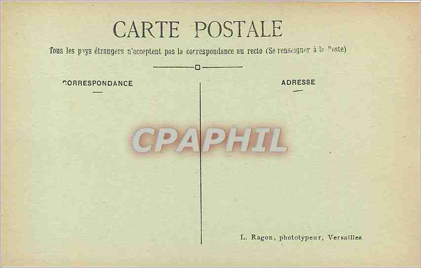 CPA Parc de Versailles La Parterre d'eau  — Verso