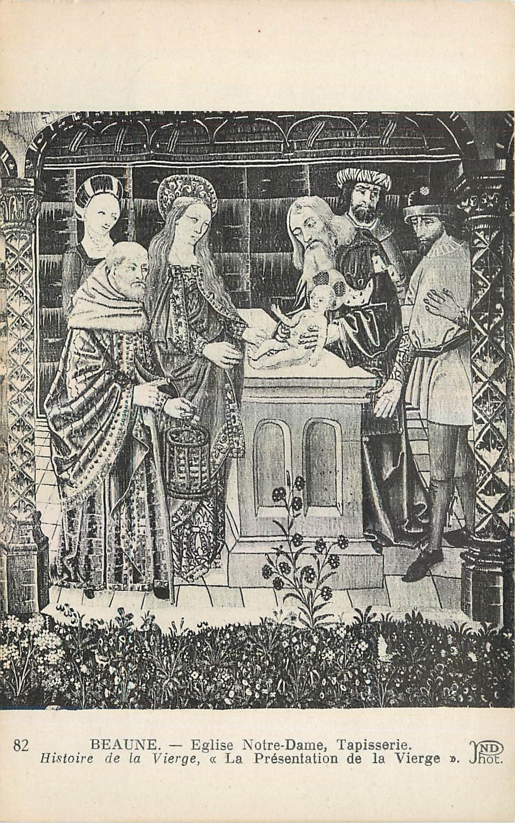 CPA Beaune Eglise Notre Dame Tapisserie Histoire de la Vierge LA Presentation de la Vierge