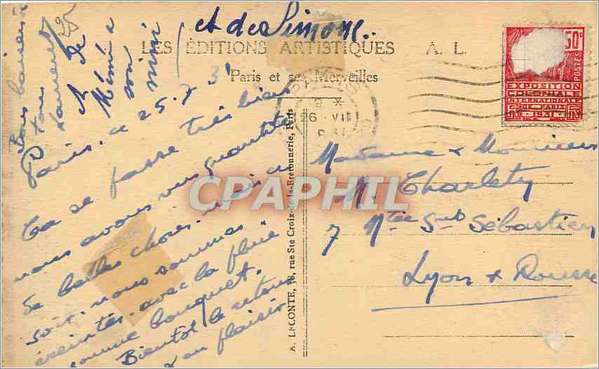 CPA Paris La Bourse  — Rückseite