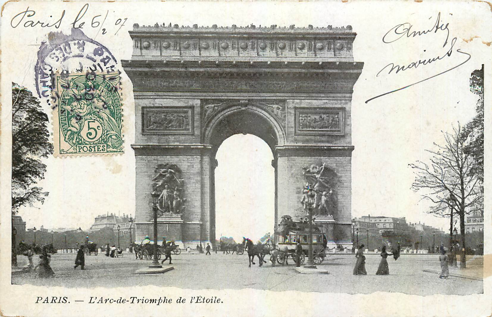 CPA Paris L'Arc de Triomphe de l'Etoile 