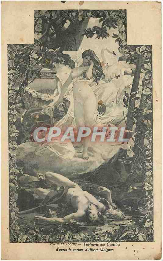 Vénus et Adonis — Tapisserie des Gobelins — d'après le carton d'Albert Maignan