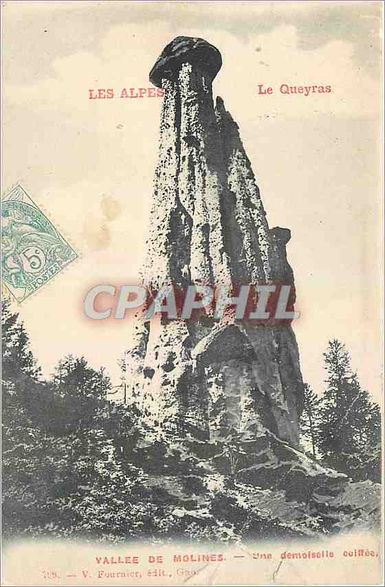 Vallee de Molines — Une demoiselle coiffée — V. Fournier, Grés