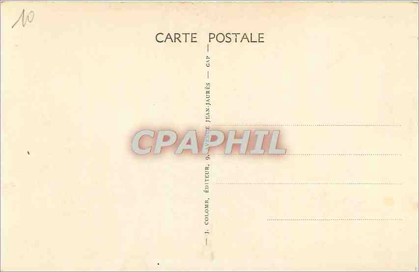 CPA Route du Lautaret et la Meije  — Rückseite