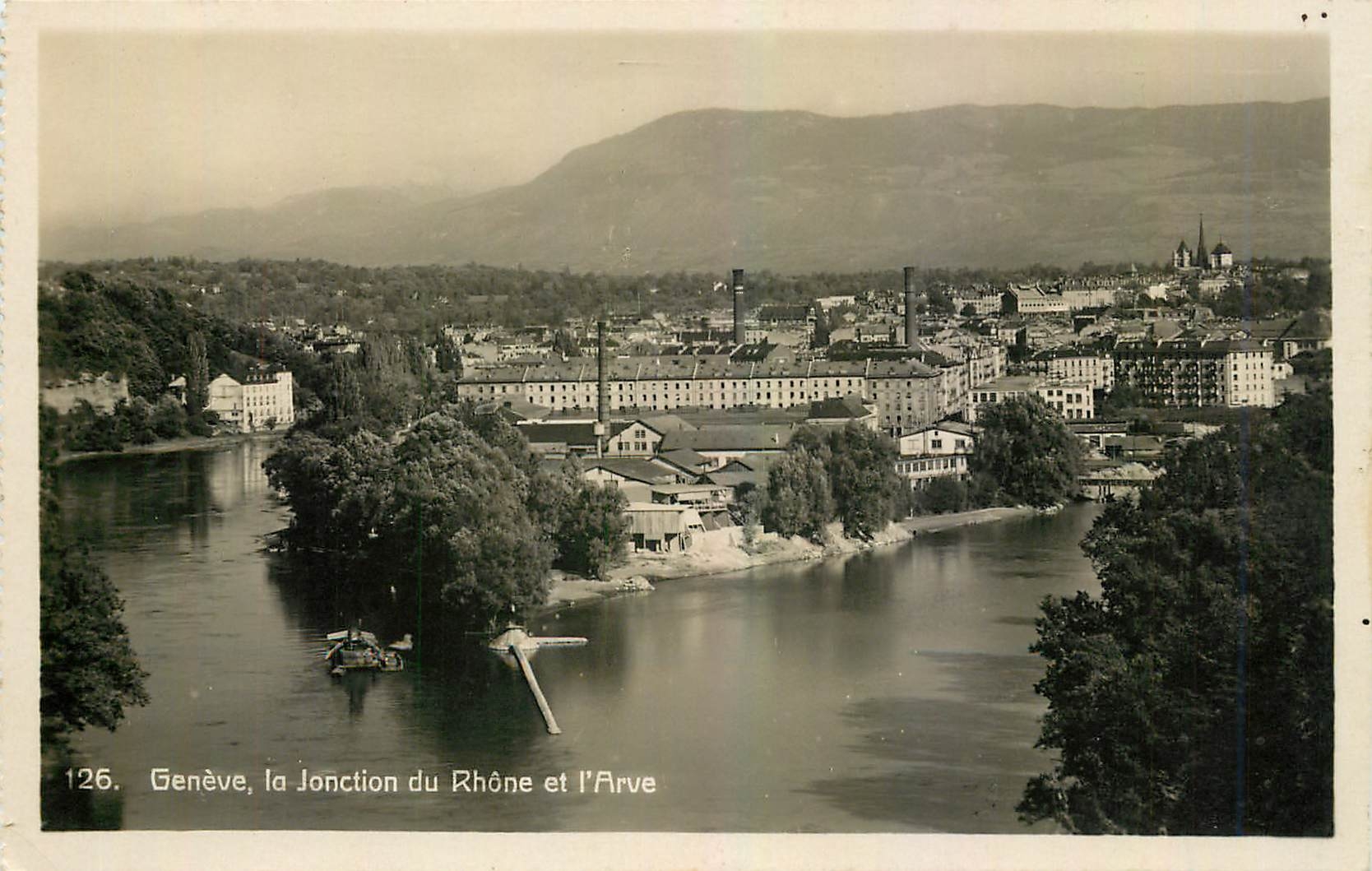 CPM Geneve La Jonction du Rhone et l'Arve 