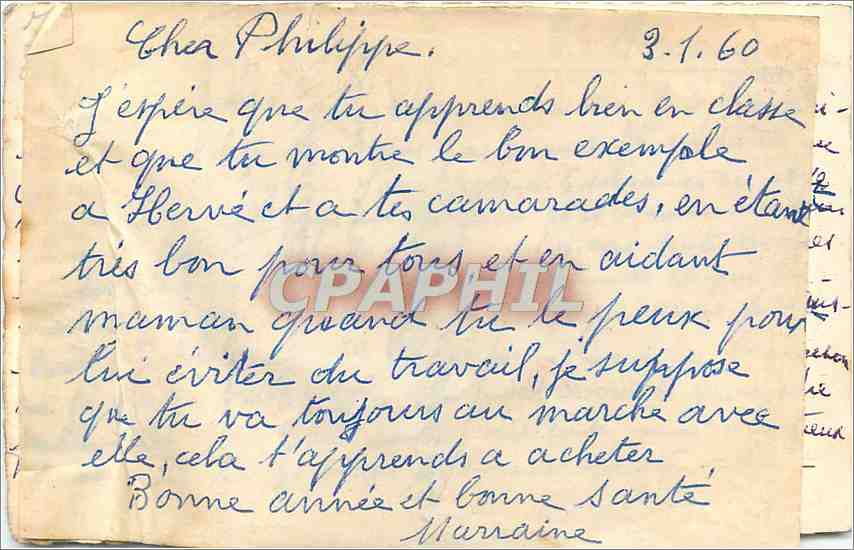 CPM Evian les Bains et Lac Leman  — Verso