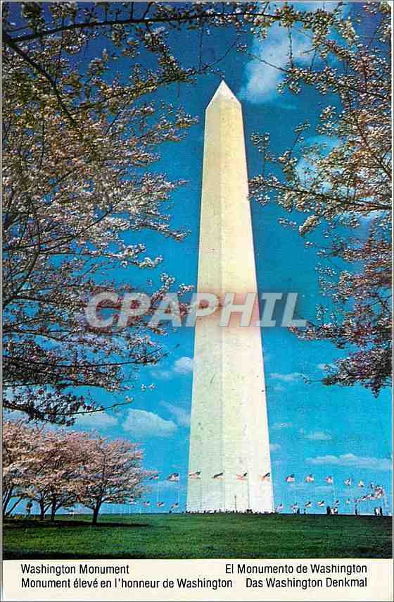 CPM Monument eleve en l'honneur de Washington 