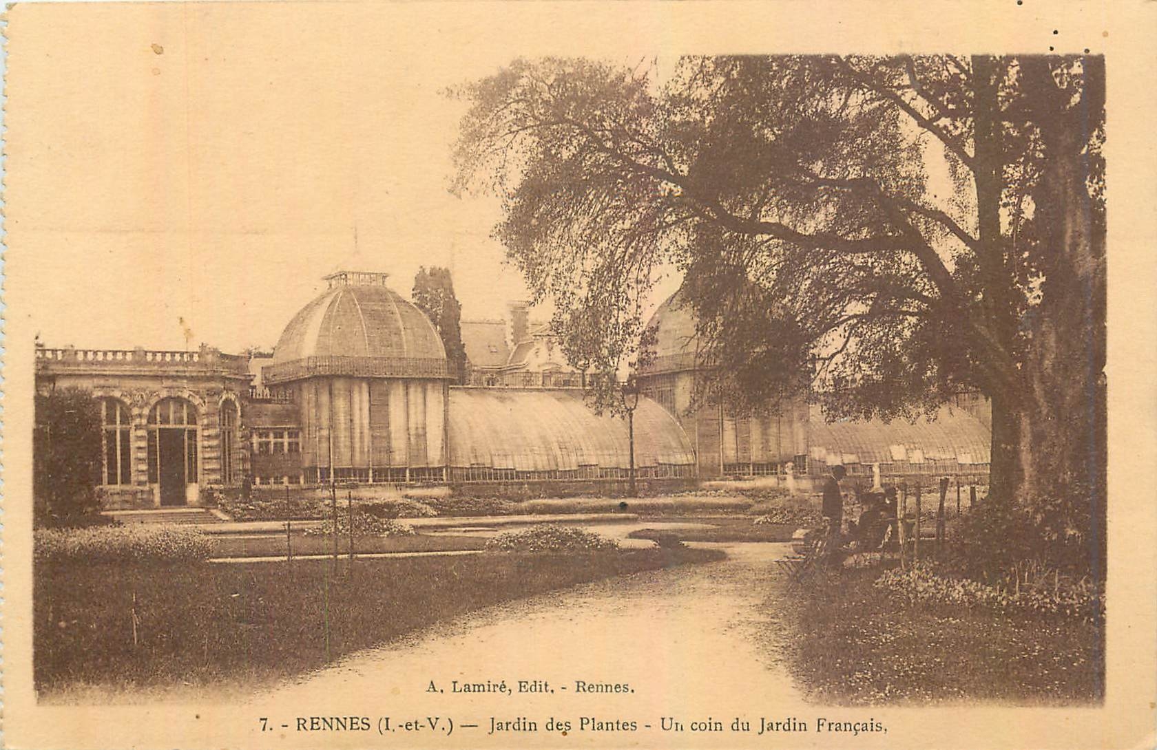 CPA Rennes I et V Jardin des Plantes Un coin du Jardin Francais 
