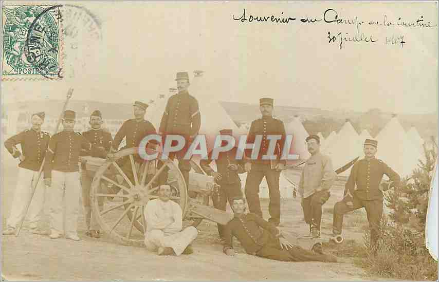 CARTE PHOTO Camp de la Courtine Militaria