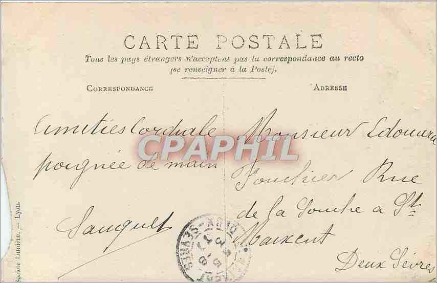 CARTE PHOTO Camp de la Courtine Militaria — Rückseite