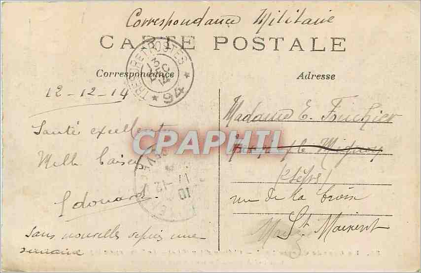 Château d'Acy (Oise) — Le Salon après le passage des Boches — Phot-Express — Rückseite