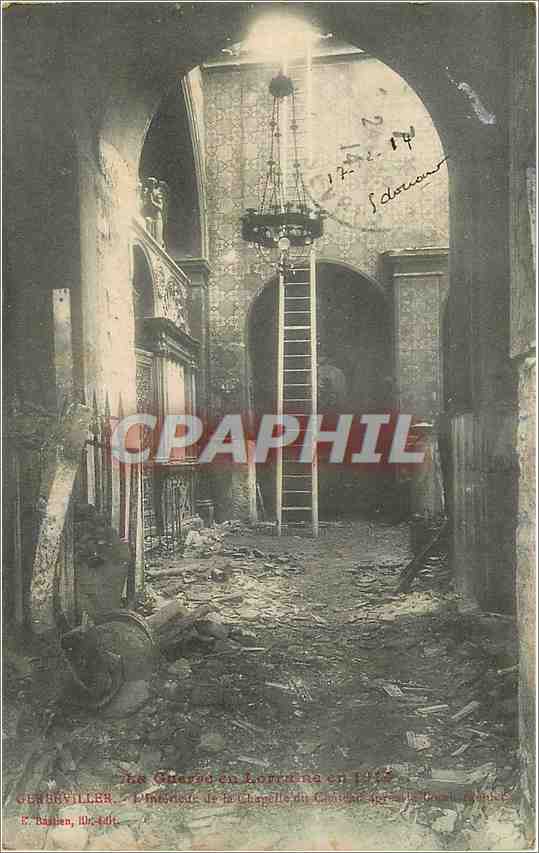 CPA Gerbeviller L'Interieur de la Chapelle Militaria