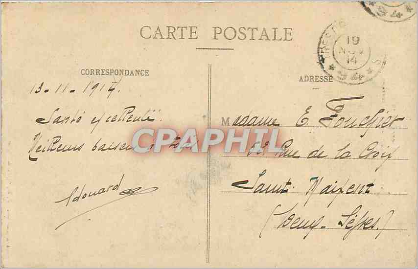 CPA Gerbeviller Rue de Lorraine Militaria — Rückseite