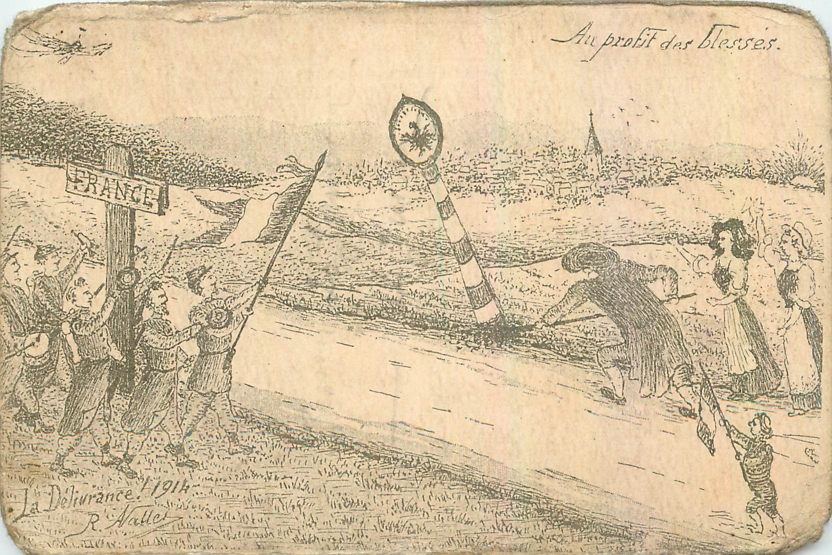 CPA Au profit des blesses La Delivrance 1914 Militaria
