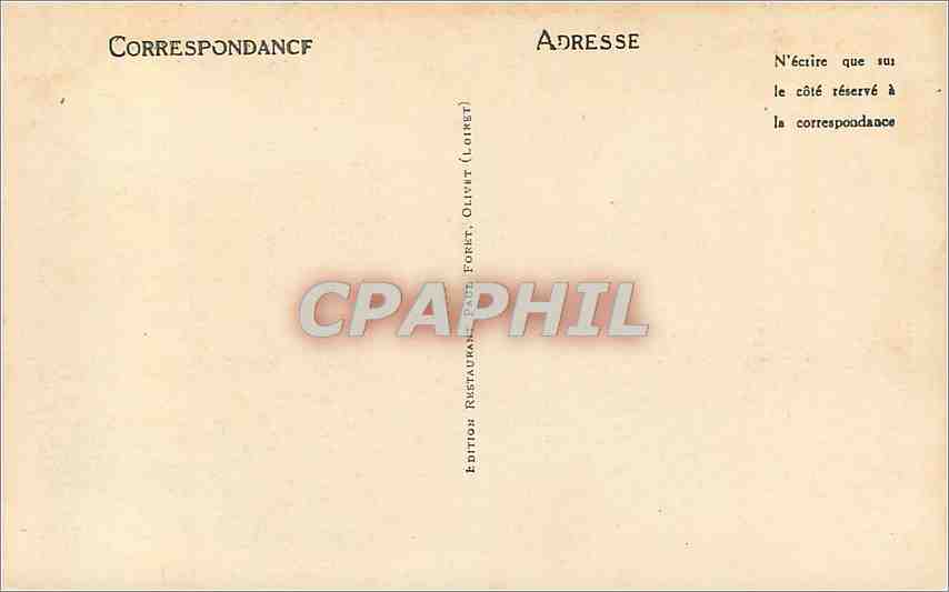 CPA Olivet Le Loiret vers le Pont Garage Paul Poret — Rückseite