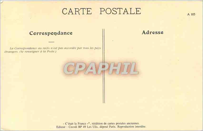REPRO Scenes Parisiennes Au Bois de BOulogne Le Grand Lac Cygnes — Verso