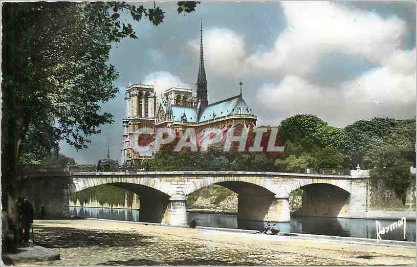 CPM Images de Paris Le Pont de l'Archeveche et Notre Dame 