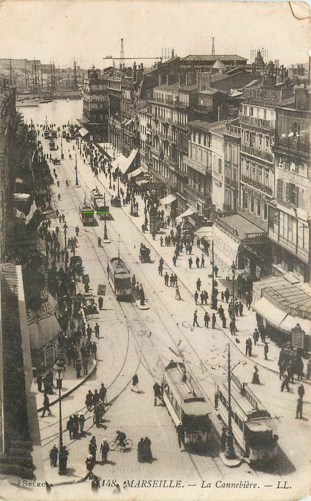 CPA Marseille La Cannebiere Tramway