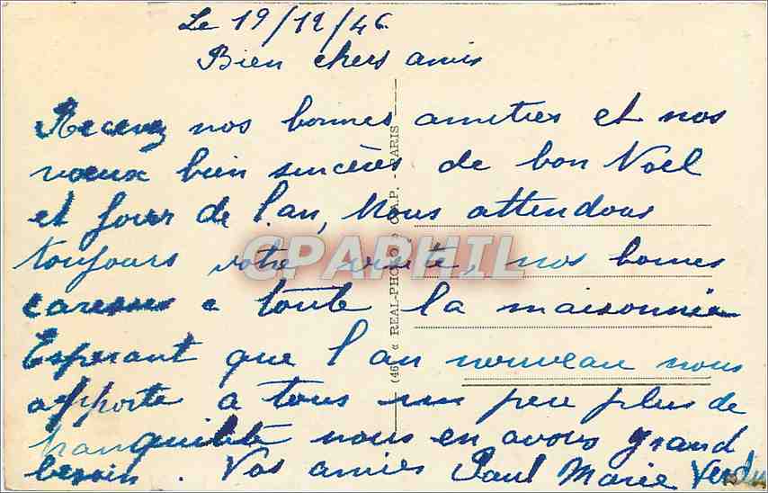 CPM Menton Vue prise de la Frontiere Italiene  — Rückseite