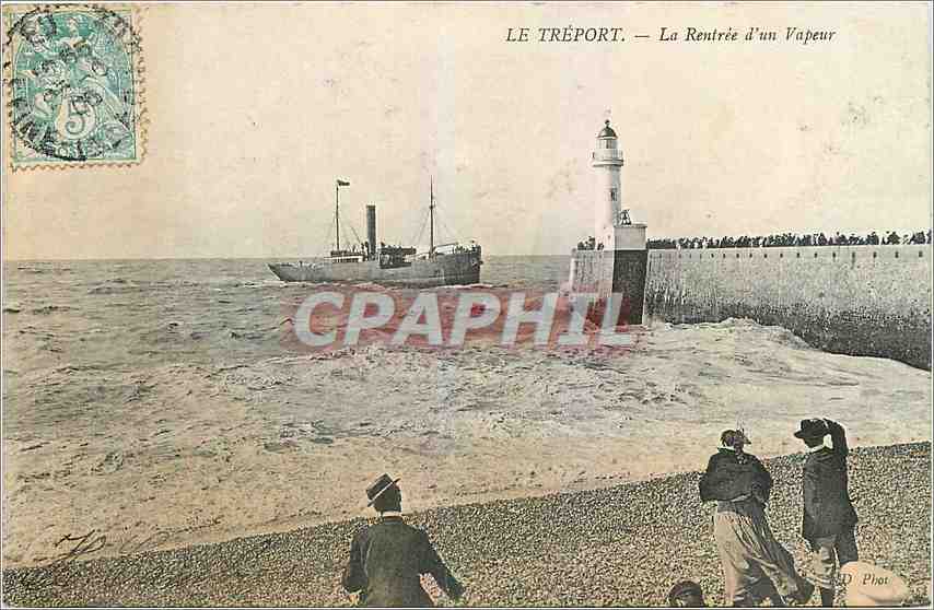 Le Tréport — La Rentrée d'un Vapeur — D. Phot