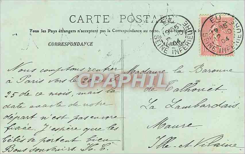 CPA Le Treport L'Escalier de la Falaise  — Rückseite