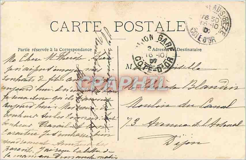 CPA Chamonix et le Mont Blanc  — Verso