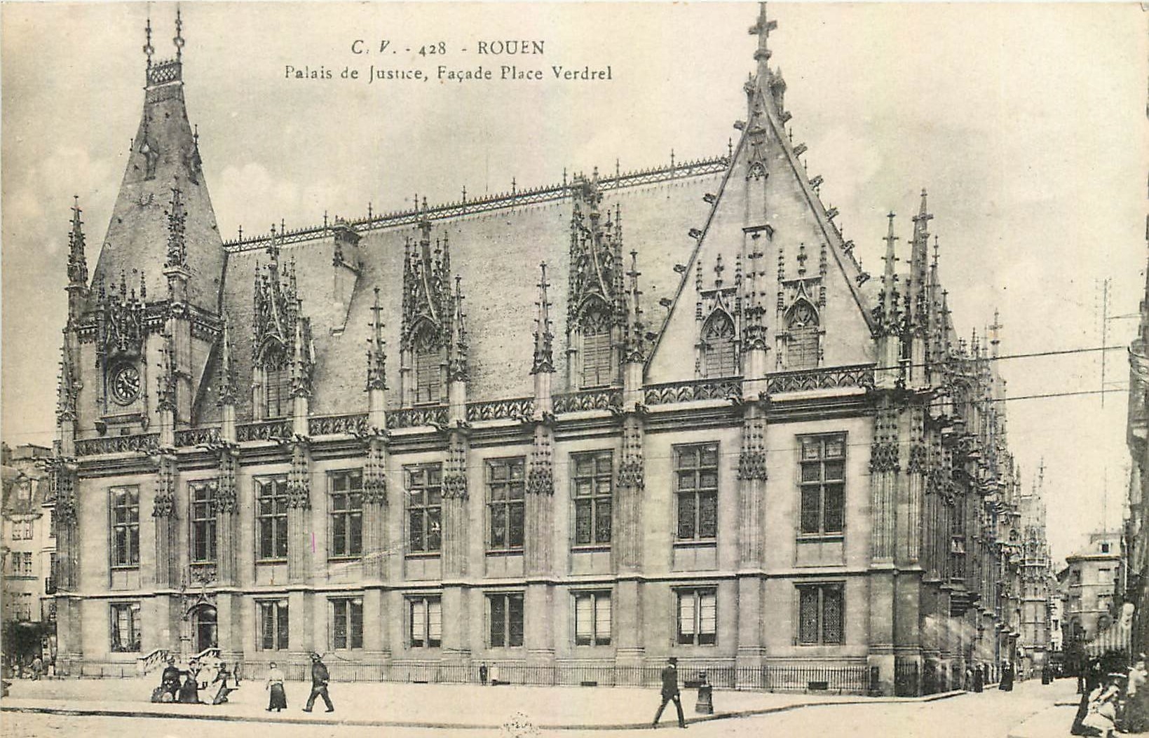 CPA Rouen Palais de Justice Facade Place Verdrel 
