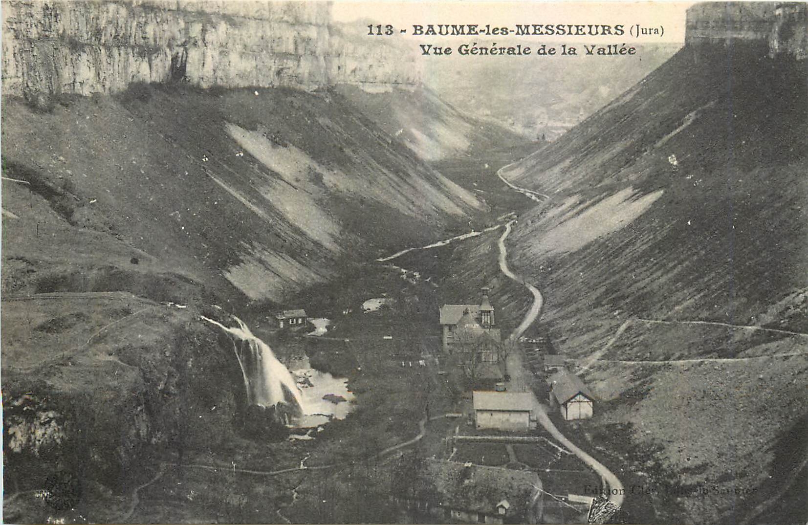 CPA Baume les Messieurs Jura Vue Generale de la Vallee 