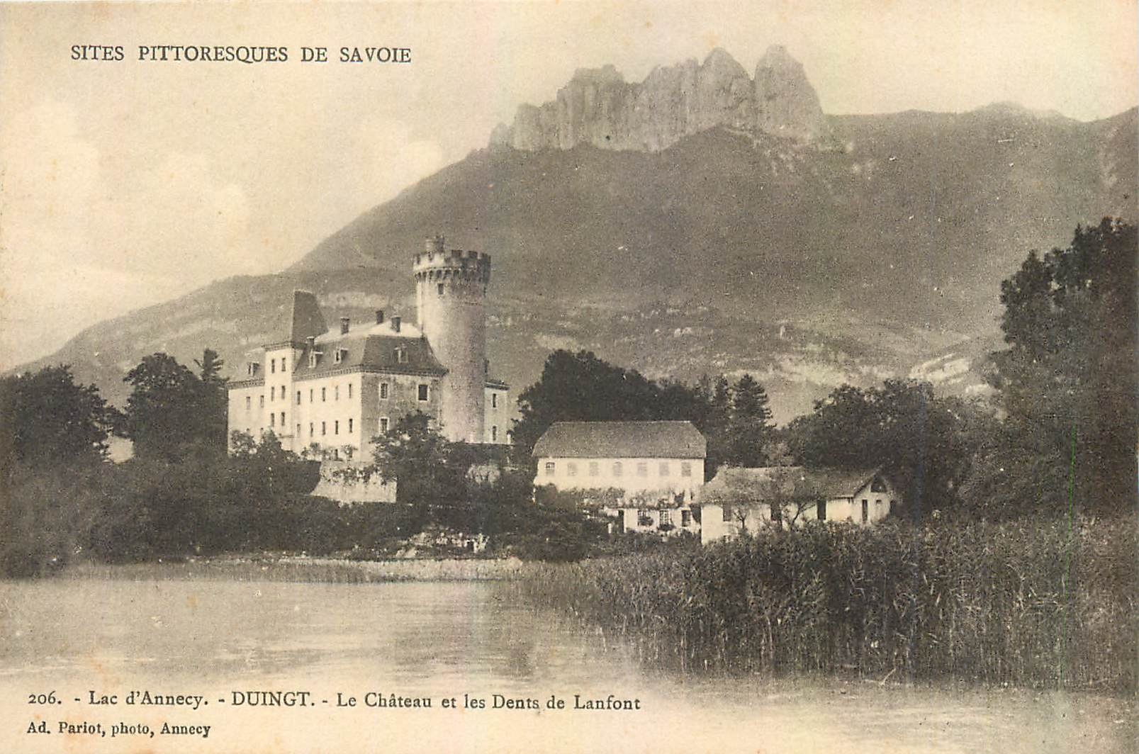 CPA Lac d'Annecy Duingt Le Chateau et les Dents de Lanfont 