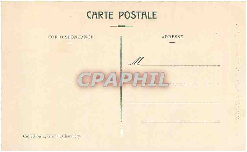 CPA Chambery Savoie La Colonne des Elephants  — Rückseite