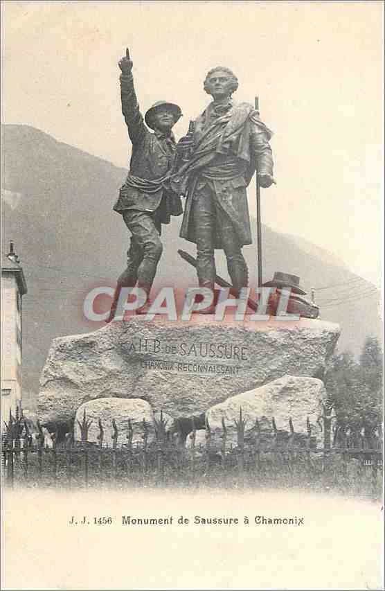 CPA Monument de Saussure a Chamonix 