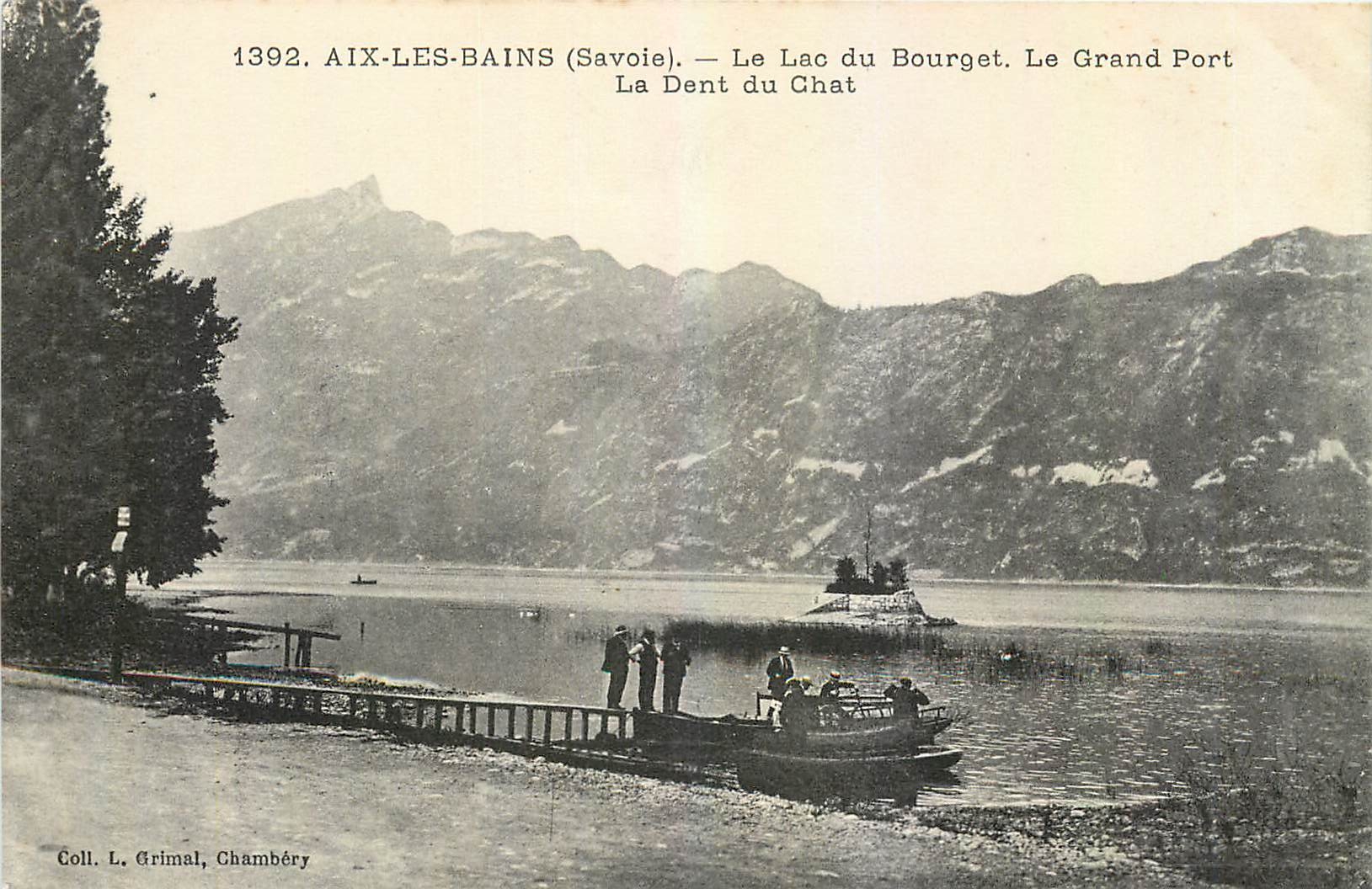 CPA Aix les Bains Savoie Le Lac du Bourget Le Grand Port La Dent du Chat 