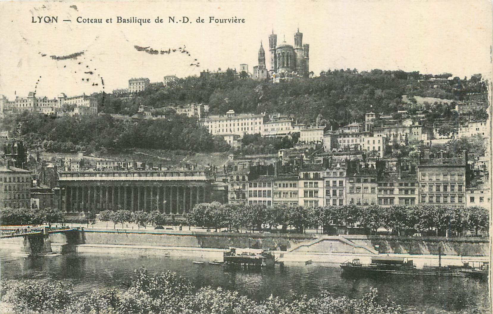 CPA Lyon Coteau et Basilique de ND de Fourviere 