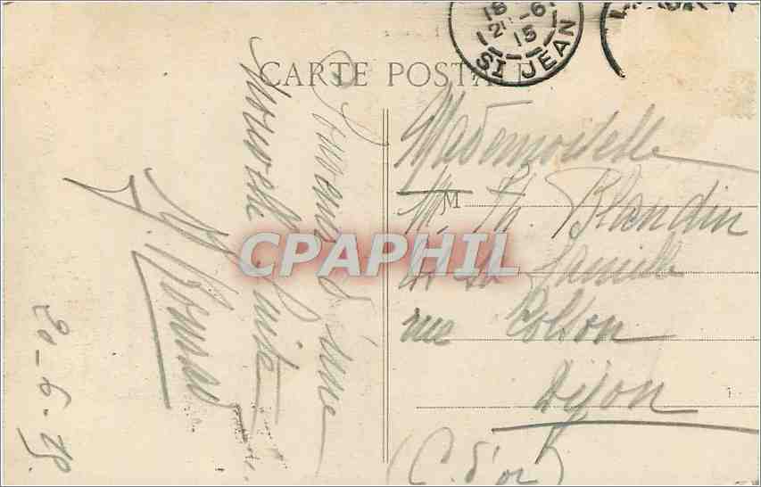 CPA Lyon Coteau et Basilique de ND de Fourviere  — Verso