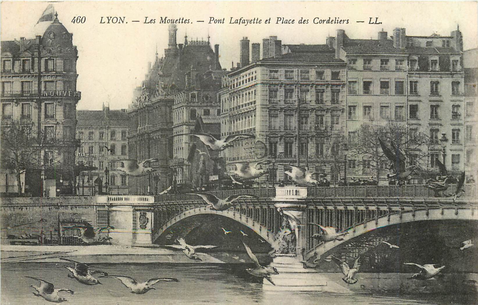 CPA Lyon Les Mouettes Pont Lafayette et Place des Cordeliers 