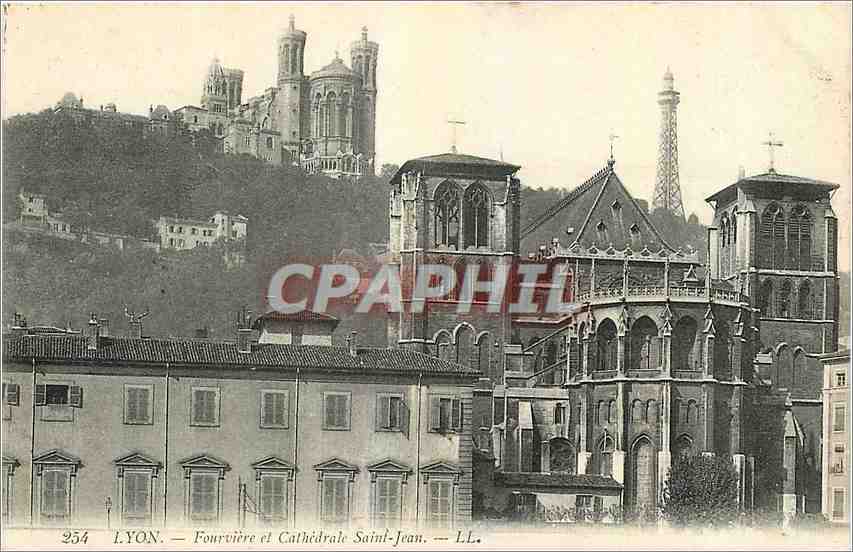 CPA Lyon Fourviere et Cathedrale Saint Jean 