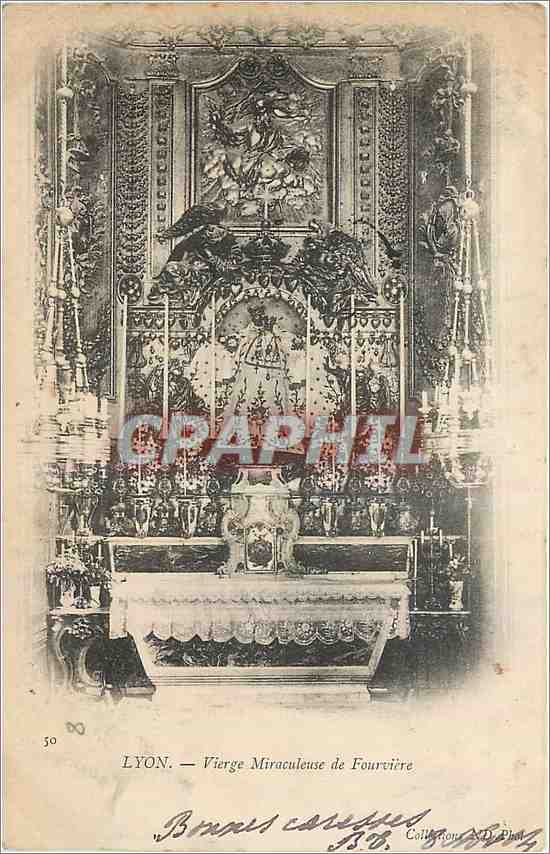 CPA Lyon Vierge Miraculeuse de Fourviere 