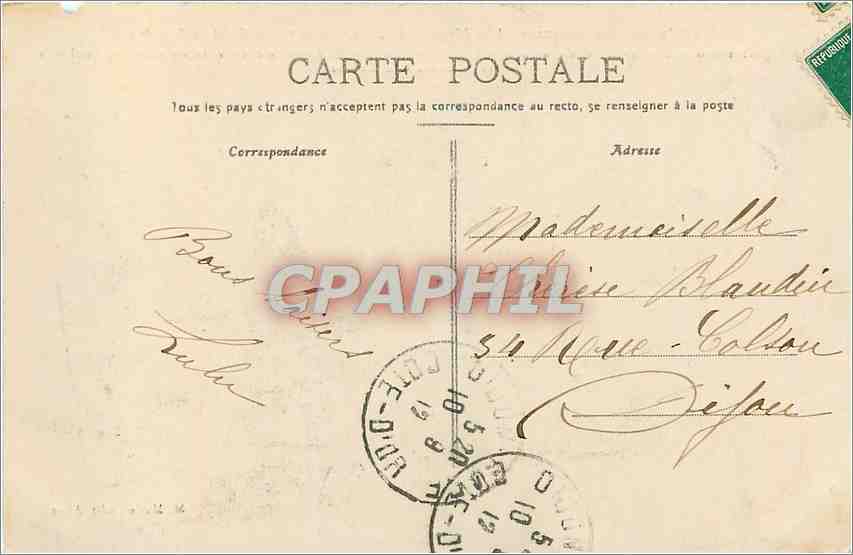 CPA La Plaine des Laumes et le Mont Rea Vue prise du versant ouest du Mont Auxois  — Rückseite