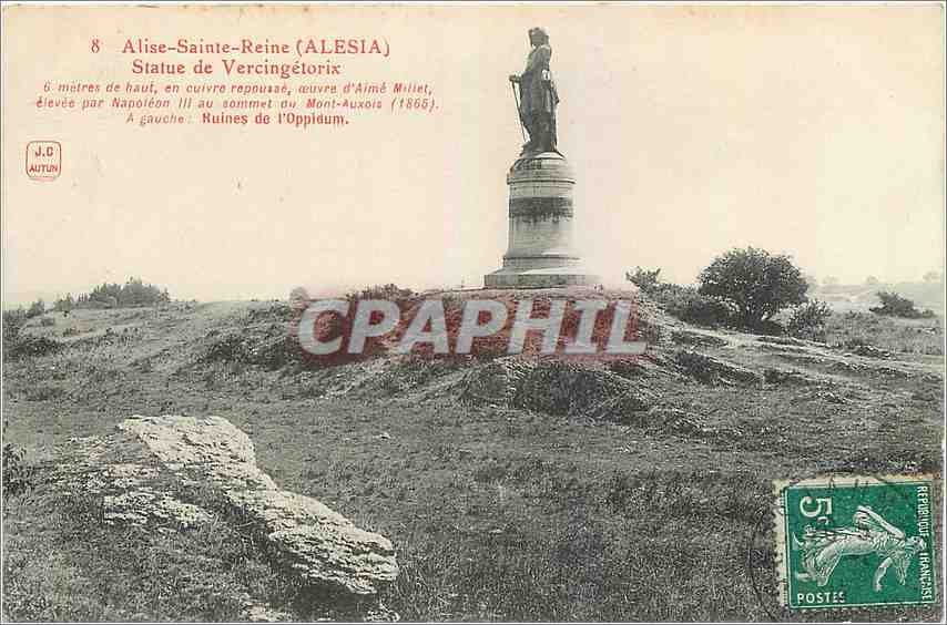 CPA Alise Sainte Reine Alesia Statue de Vercingetorix 