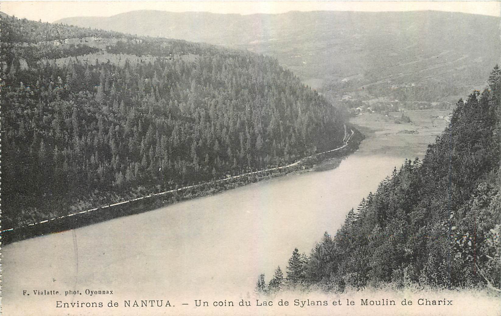 CPA Environs de Nantua Un coin du Lac de Sylans et le Moulin de Charix 