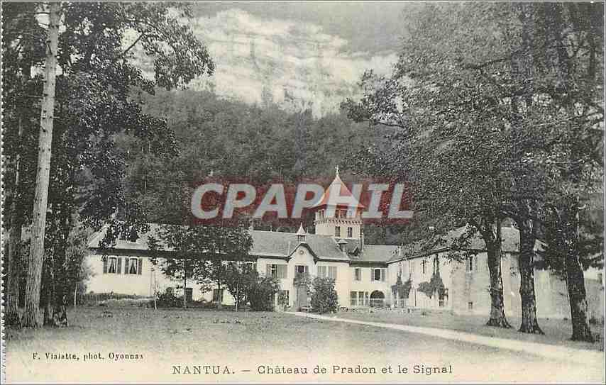 CPA Nantua Chateau de Prdon et le Signal 