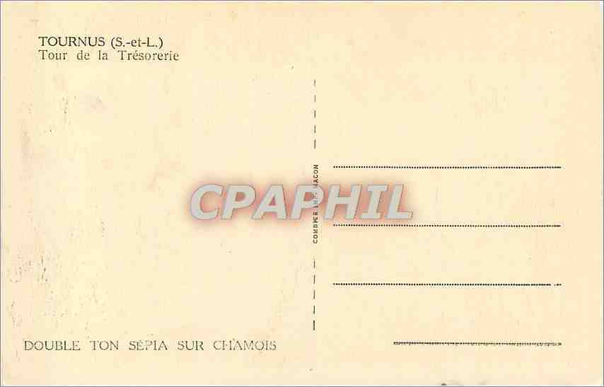 CPA Tournus S et L Tour de la Tresorerie  — Rückseite