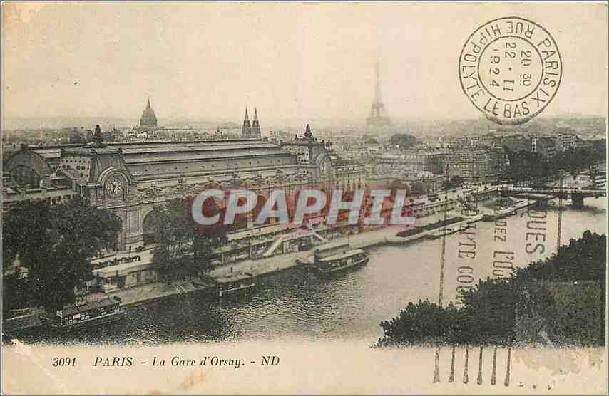 CPA Paris La Gare d'Orsay Tour Eiffel